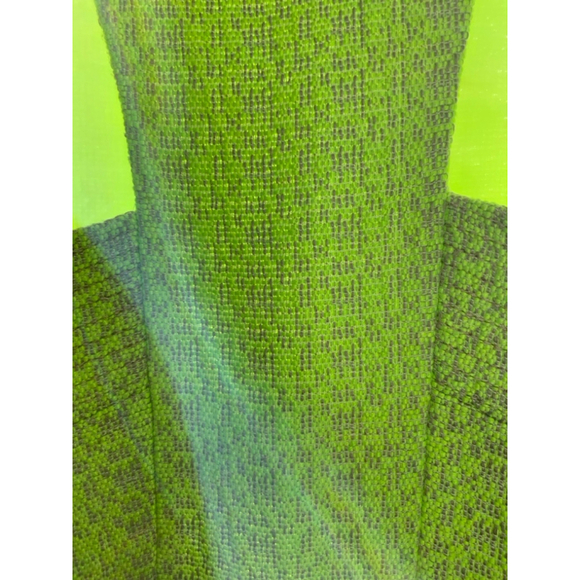 J Crew Women's Neon Yellow Green and Gray Dress - Picture 6 of 10